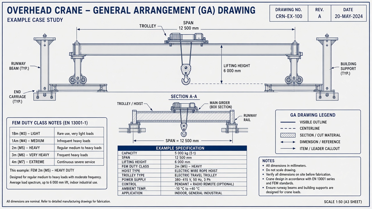 EXAMPLE FEM/DIN GA drawing schematic