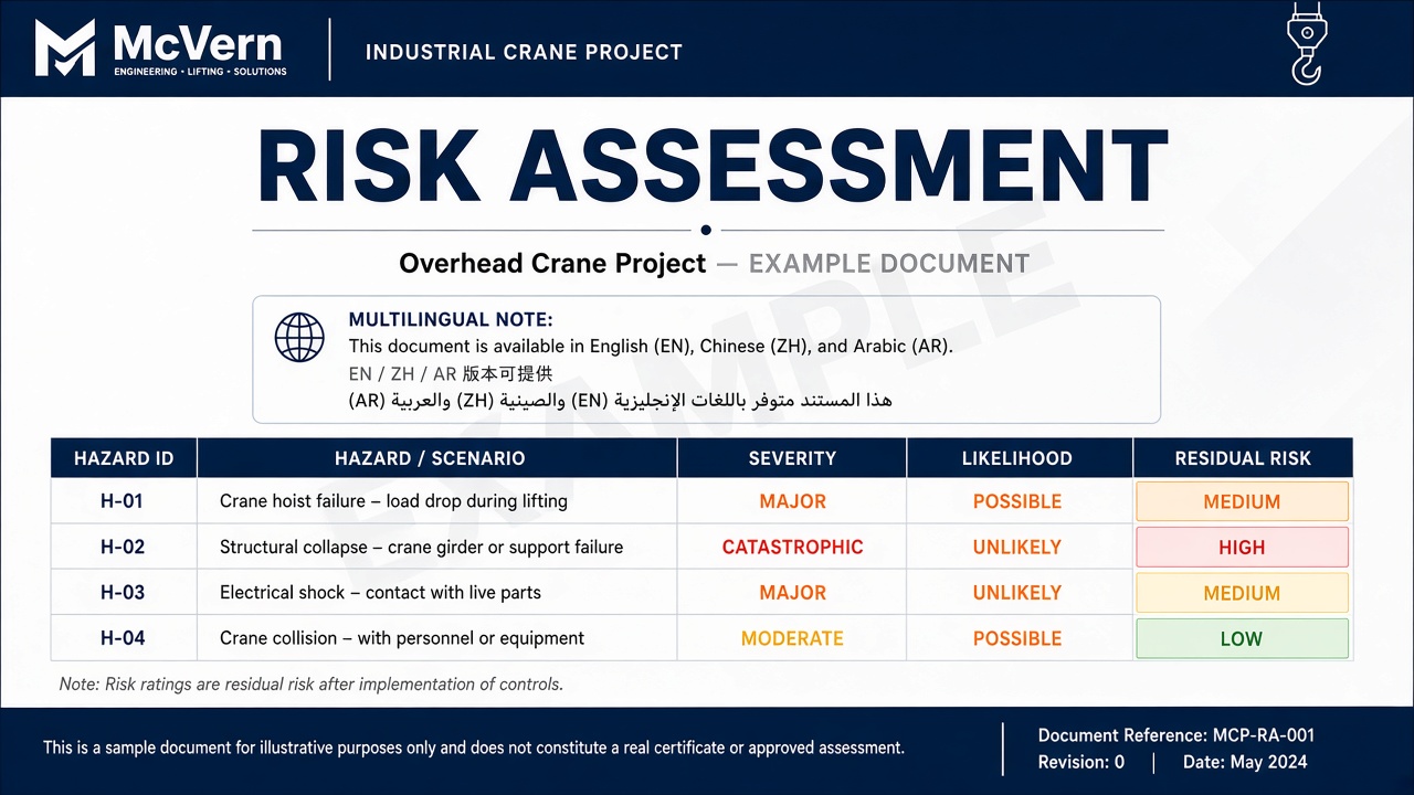EXAMPLE Risk Assessment document template